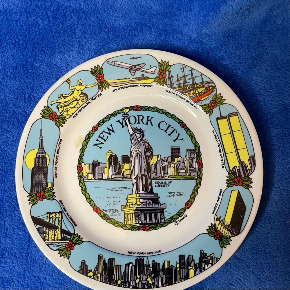 VINTAGE New York Plate - wall hanging